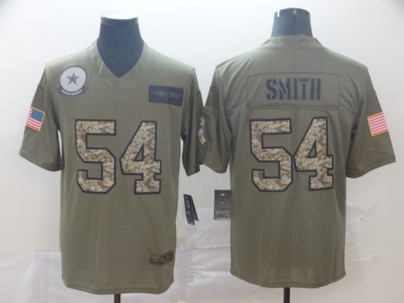Men's Dallas Cowboys Jaylon Smith #54 Brown Jersey